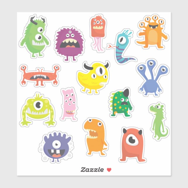 Kids Scary Not Scary Cute Monsters (Sheet)