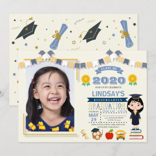 Kids School Graduation Photo Invitation