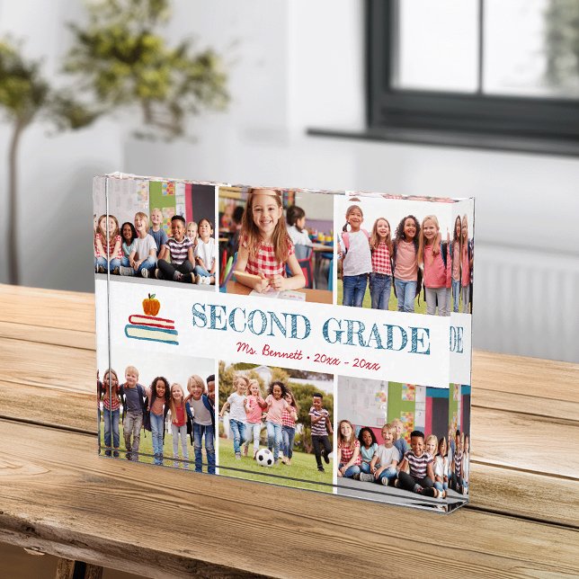 Kids School Year Keepsake Collage Photo Block (Creator Uploaded)
