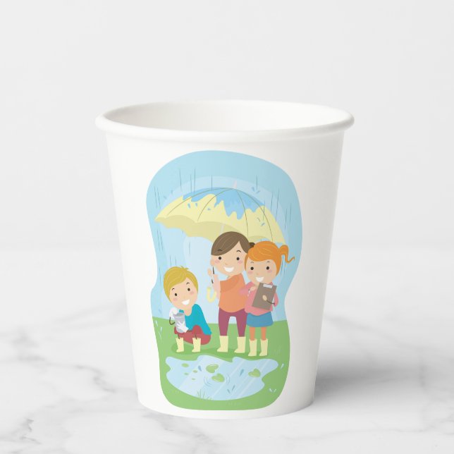 Kids Science Nature Study in Rain Paper Cups (Front)