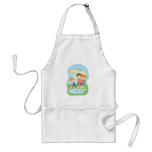 Kids Science Nature Study in Rain Standard Apron