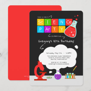 Kids Science Party Invitation
