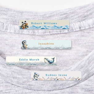 Kids Sea Life Custom Clothing Labels