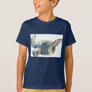 Kids sea turtle ocean beach tee