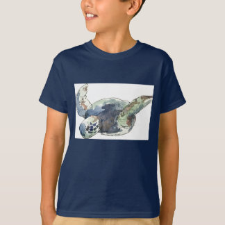 Kids sea turtle ocean beach tee