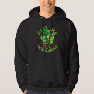 Kids Shamrock Kiss Me I'm Irish & Vaccinated Dab L Hoodie