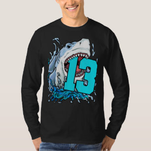Kids Shark 13th Birthday Boy 13 Years Old Ocean Sh T-Shirt