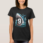 Kids Shark Birthday Funny 9 Year Old Boys Girls Oc T-Shirt<br><div class="desc">Kids Shark Birthday Funny 9 Year Old Boys Girls Ocean Theme</div>
