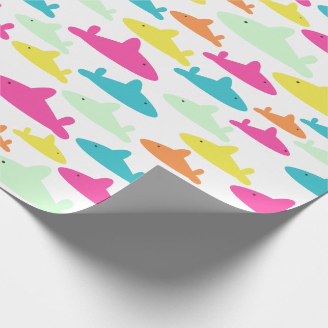 Kids Shark Pattern Wrapping Paper (Corner)