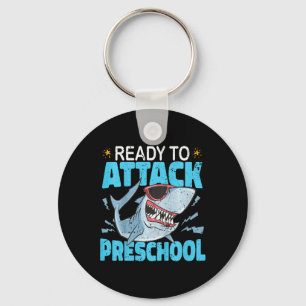 Kids Shark Ready To Attack Preschool Kids First Da Keychain