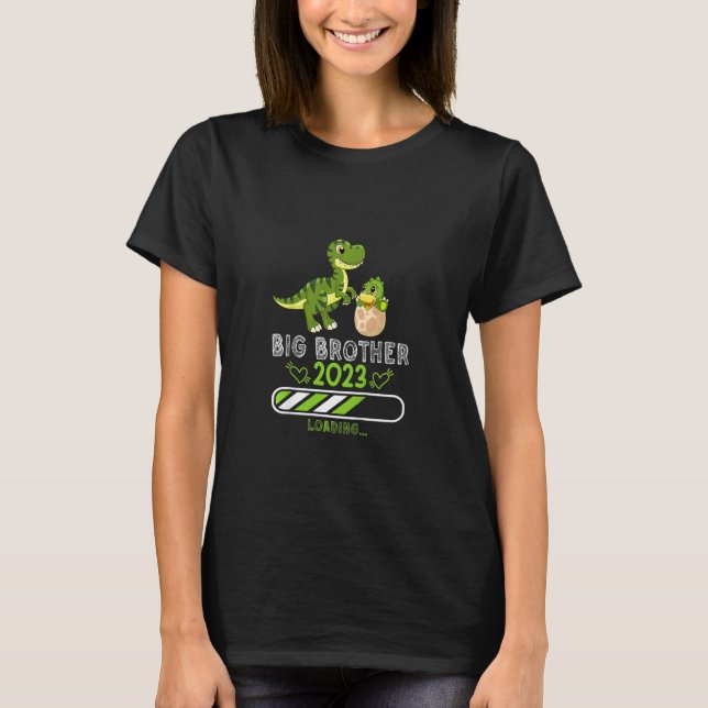 Kids Siblings Big Brother dino dinosaur T-Shirt (Front)