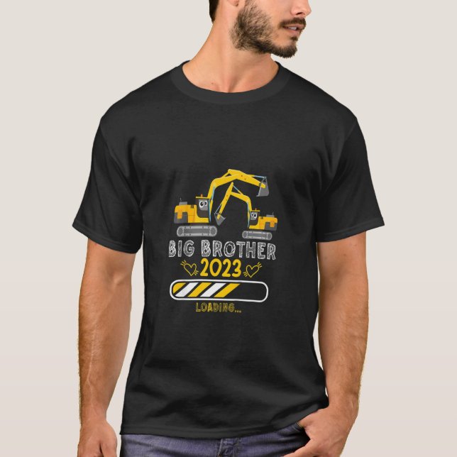 Kids Siblings Big Brother excavator 1 T-Shirt (Front)
