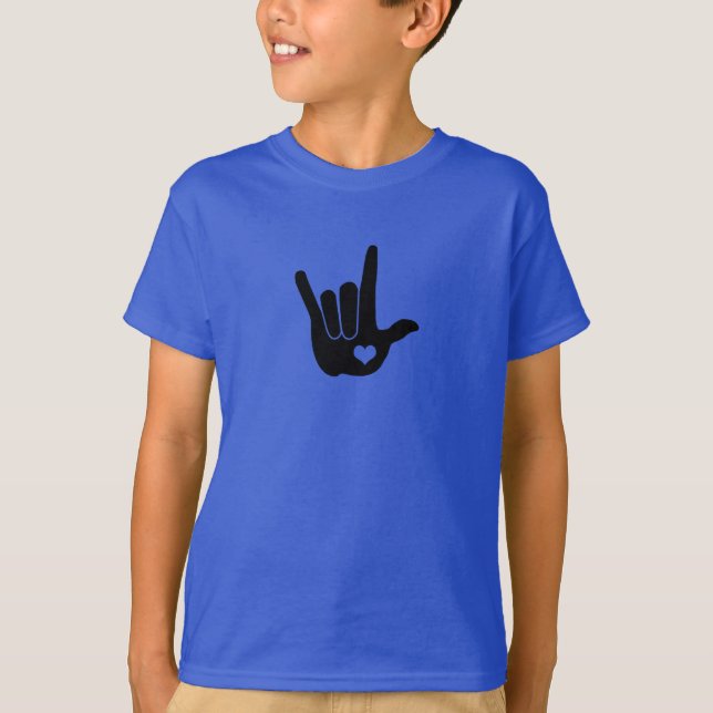 Kids Sign Language Love T-Shirt (Front)