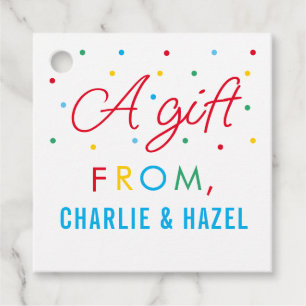 Kids Simple Rainbow Personalized Gift Tags