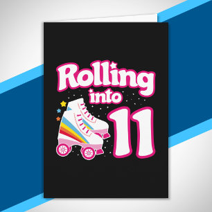 Kids Skate Party - 11th Birthday - Roller Skating Card