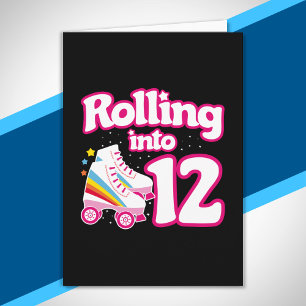 Kids Skate Party - 12th Birthday - Roller Skating Card