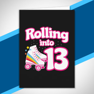 Kids Skate Party - 13th Birthday - Roller Skating Card