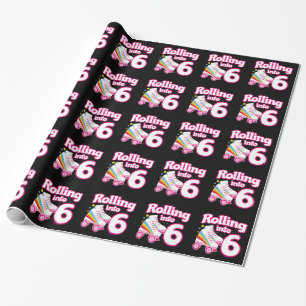 Kids Skate Party - 6th Birthday - Roller Skating Wrapping Paper