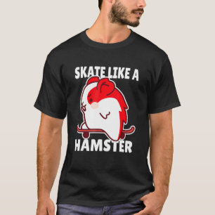 Kids Skateboard Hamster Tee For Girls And Boys