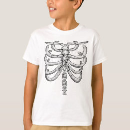 Kids Skeleton Halloween (Front) T-Shirt