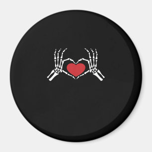 Kids Skeleton Hand Heart Valentines Day Cool Class Magnet