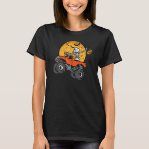 Kids Skeleton Monster Truck Moon Candy Toddler Boy T-Shirt