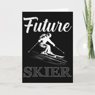 Kids Skiing Future Skier Funny Skier Soon To Be Bo Card