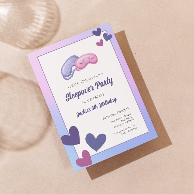 Kids Sleepover Birthday Party Invitation  (Creator Uploaded)