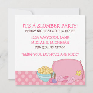 Kids Slumber Party Invitations