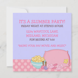 Kids Slumber Party Invitations