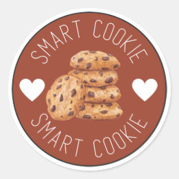 Kids Smart Cookie Motivational Zazzle   Classic Round Sticker