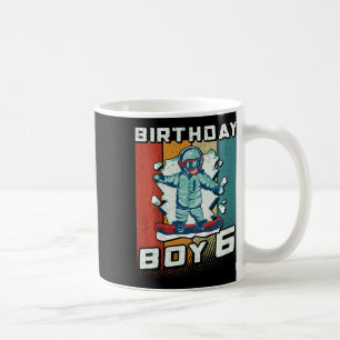 Kids Snowboard 6th Birthday Boy 6 Snowboarding 6th Coffee Mug