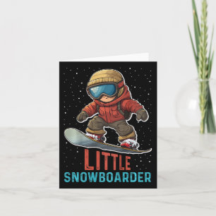 Kids Snowboarding Little Snowboarder Funny Toddler Card