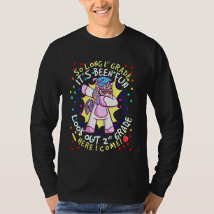 Kids So Long 1st Grade Its Been Fun Hello 2nd Grad T-Shirt
