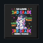 Kids So Long 2nd Grade Here I Come 3rd Grader Grad Magnet<br><div class="desc">Kids So Long 2nd Grade Here I Come 3rd Grader Graduation 2025</div>