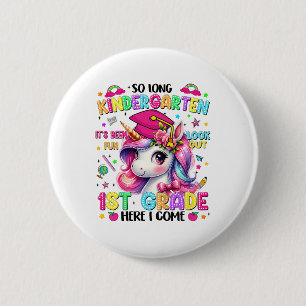 Kids So Long Kindergarten Graduation Graduate Unic 2 Inch Round Button