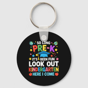 Kids So Long Pre-k Graduation Kindergarten Here I Keychain