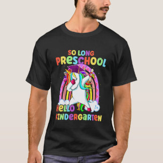 Kids So Long Preschool Hello Kindergarten Unicorn T-Shirt