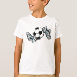 Kids Soccer Ball And Shoes  T-Shirt