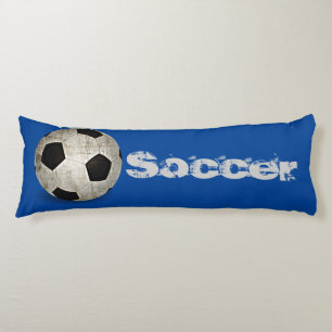 Kids Soccer Ball Blue White Sport Body Pillow