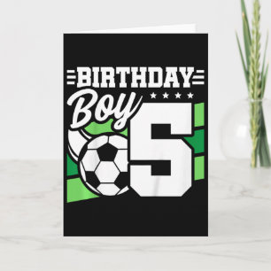 Kids Soccer Birthday Party - 5 Year Old Boy - 5th Card
