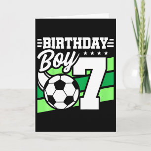 Kids Soccer Birthday Party - 7 Year Old Boy - 7th  Card