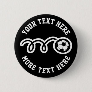 Kid's soccer Birthday party favour custom name 2 Inch Round Button