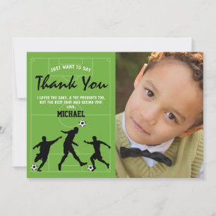 Kids Soccer Birthday Thank You