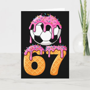 Kids Soccer Drip Number 67 Boys Soccer Player 67 S Card
