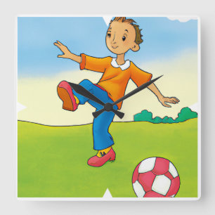 Kid's Soccer Football Clock