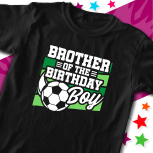 Kids Soccer Football Party Brother of Birthday Boy T-Shirt