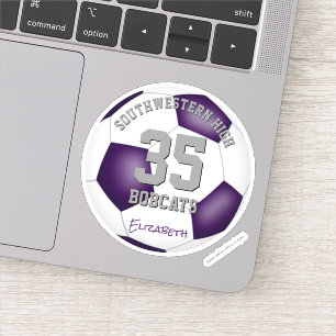 Kids soccer team celebration gifts purple white 