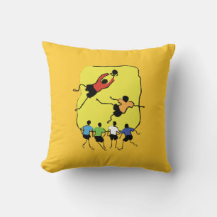 Kids Soccer Throw Pillow