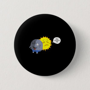 Kids Solar Eclipse Cartoon 2 Inch Round Button
